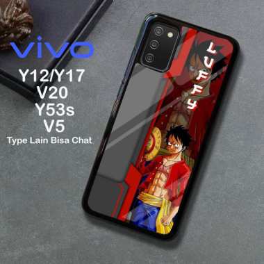 Custom Case TPU 3D Casing Softcase Tempered Glass Cover Belakang Hp Vivo Y12, Y17, V20, Y53s Vivo Y1
