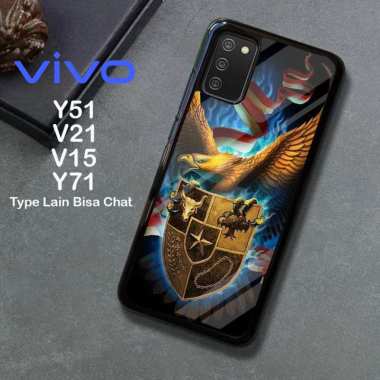 Custom Case TPU 3D Casing Softcase Tempered Glass Cover Belakang Hp Vivo Y51, V21, V15 Vivo Y51 Seri