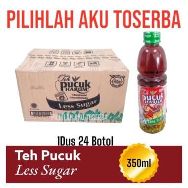 Teh PUCUK Harum LESS SUGAR 350 ml - ( HARGA 1 DUS ISI 24 )