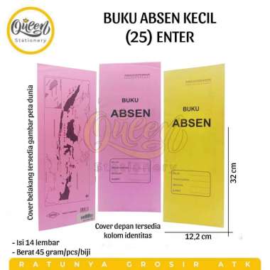 5 PCS BUKU ABSEN KECIL ENTER / BUKU ABSEN MURID / BUKU PRESENSI KELAS (009574)