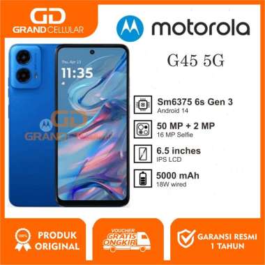 Motorola G45 5G 8/256GB Garansi Resmi Brilliant Blue