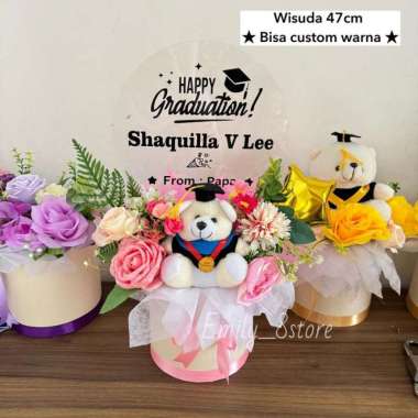 (Ready) Papan Bunga Akrilik Bloom Box Acrylic Congratulation Grand Opening bunga wisuda buket wisuda