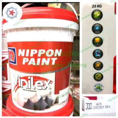 Vinilex Pail 25 kg White 300 Cat Tembok Nippon Paint Warna Putih