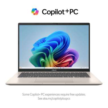 Asus Vivobook 14 M1407KA-VIPS5152M, Amd Ryzen AI 5 340/16GB/512GB/W11+OHS+M365(1Y)/NoOdd/PlatinumGol
