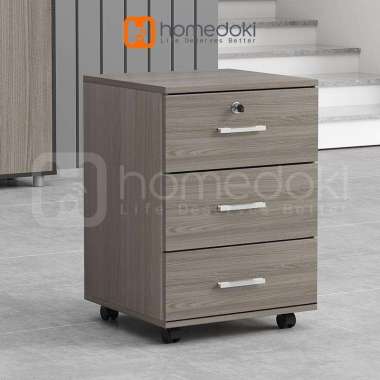 Homedoki Lemari Laci Penyimpanan / Nakas Ruang Kerja / Nakas Meja Kamar Tidur / Meja Nakas Minimalis