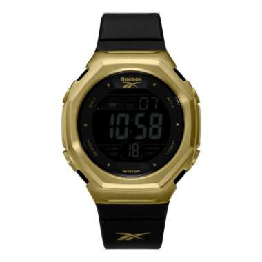 Jam Tangan Reebok RV-UNI-G9 Digital Rubber Strap Black Gold