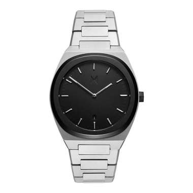 Jam Tangan Pria MVMT Odyssey D-SH01-SSBL Men Black Tonneau Dial Stainless Steel Strap Multicolor