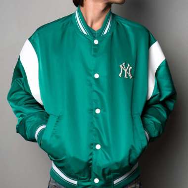 MLB Jacket Varsity Nylon Classic Monogram NY Green ( 100% Authentic ) M