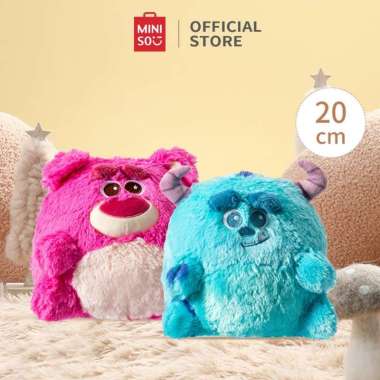MINISO Boneka Pixar Lotso Mainan Collection Lotso Round Plush Toy Cute Pillow Doll Spherical Childre