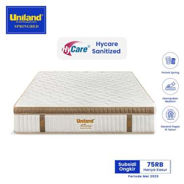 Uniland Springbed Rivera Pocket Plushtop Madeline - Hanya Kasur 180 x 200 Rosegold