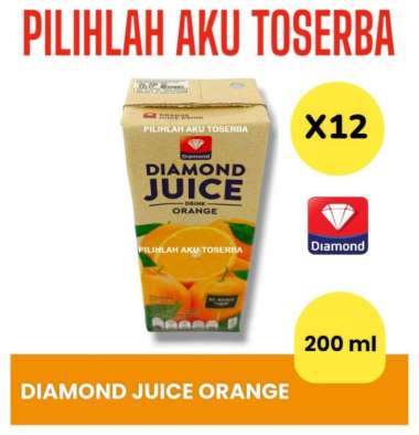 DIAMOND JUICE ORANGE Jus Jeruk 200 ml - ( HARGA 12 pcs )