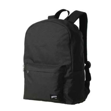 MINISO Backpack Ransel Tas Unisex Laptop Tas Penyimpanan Ransel Merek Desain Klasik Hitam
