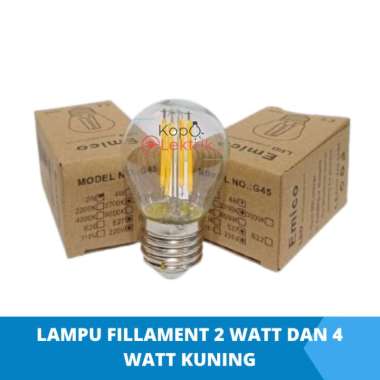 Bohlam Lampu Edison / Fillament St64 Kuning E27 2w kecil