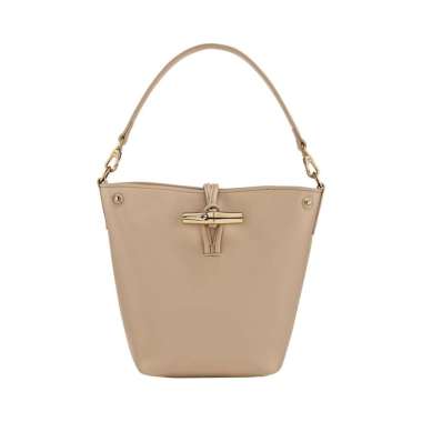 [12.12 Dealcember] Longchamp Le Roseau Extra Small Bucket Bag Root Nude