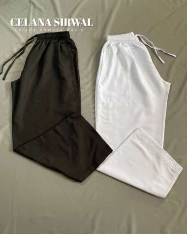 Celana Sirwal Pria Polos Panjang Kolor Pangsi Cowok Cingkrang Daleman Jubah XL Putih