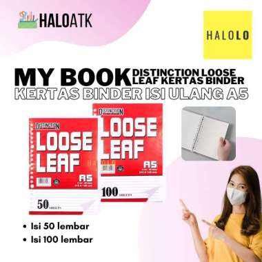 Loose Leaf Kertas Isi Ulang Kertas Binder A5 Bergaris My Book Distinction Isi Kertas File Binder Isi