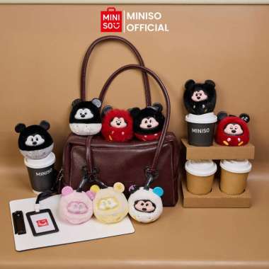 MINISO Disney Mickey Fun Crash Collection Vinyl Plush Pendant Surprise Box Gantungan Tas Karakter Mi