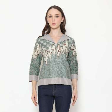 Blazer Batik Wanita - Atasan Batik - Bhatara Batik Asyina - Blazer Batik Modern Lengan Panjang XXL-X