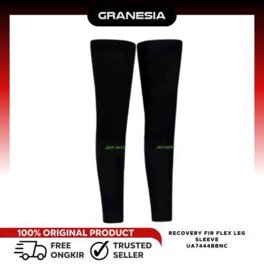 (Granesia) 2XU Unisex Recovery FIR Flex Leg Sleeve UA7444BBN|Manset Kaki Panjang L
