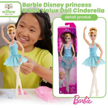 Boneka Mainan Anak - Barbie Disney Princess Fd Ballet Value Doll Cinderella