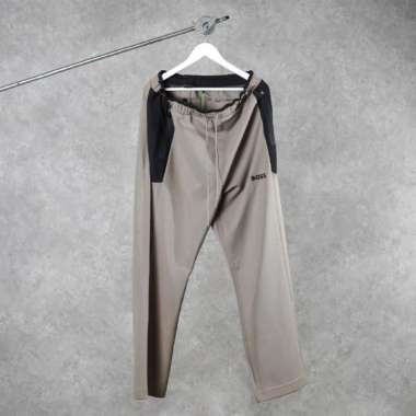 Celana HUGO BOSS HADIM PANEL BLACK SIDE TAUPE SWEAT PANTS 100% ORIGINAL XL