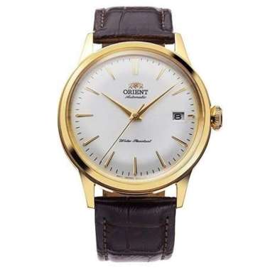Orient Jam Tangan Pria Bambino RA-AC0M01S30B Kulit Asli Tahan Air 3 ATM