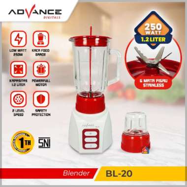 Blender Advance BL 20 (2 in 1) Multi Fungsi Kaca / Advance Blender BL20 Foodgrade