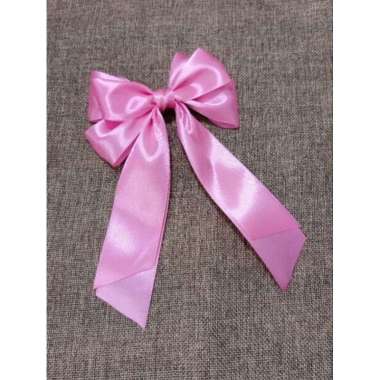 Warna Pink Muda Variasi Peniti Hijab Pita Alice Satin Untuk Anak