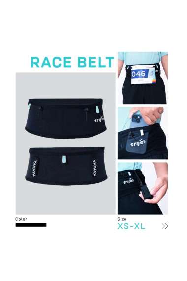 Trijee - Race Belt Running/Race Belt Marathon/Race Belt for BIB/Race Belt with Bag/Running Belt/Race