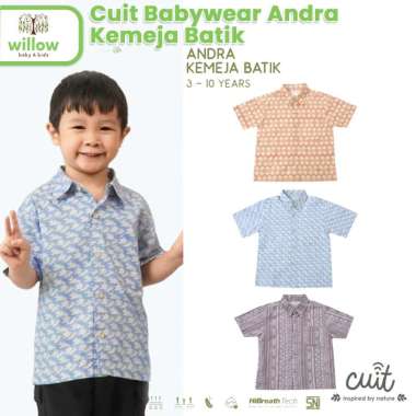 Kemeja Anak - Cuit Babywear Andra Kemeja Batik 4-5Y Cinnamon