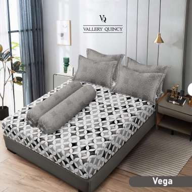 Vallery Quincy - Sprei FITTED Queen T30 (160x200) tinggi 30 Terlaris pilihan Vega (VALLERY)