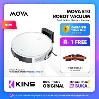 Mova E10 Robot Vacuum and Mop 4500Pa Penyedot Debu Sapu dan Pel Lantai