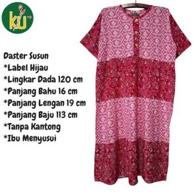 Daster Kencana Ungu Daster Susun Motif Warna -Kencana Daster Label Hijau Daster Ibu Menyusui Daster