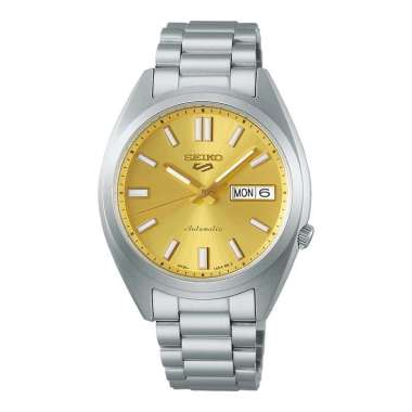 Jam Tangan Pria Seiko 5 Sport SRPL59K1 SNXS Vintage Gold Collection In Gold Cufflinks Stainless Stee