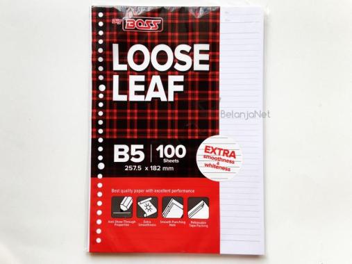 Kertas Binder | Loose Leaf B5 Big Boss 26 Holes Isi 100 lembar