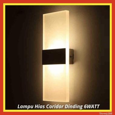 Lampu Hias Dinding LED Light Minimalis Koridor Kamar Taman Halaman HITAM 6W