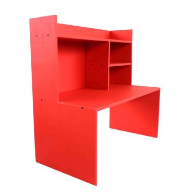 Meja Belajar Lesehan Minimalis Model Kotak Material Plywood MERAH