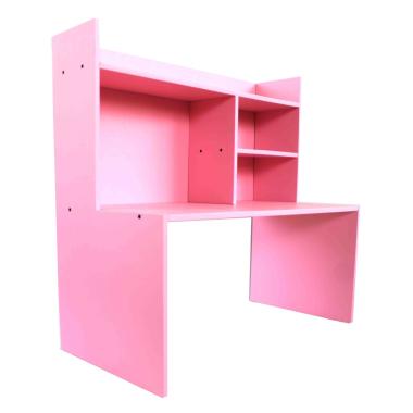 Meja Belajar Lesehan Minimalis Model Kotak Material Plywood PINK