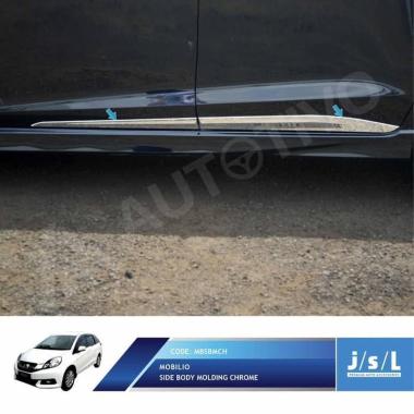 JSL List Pintu Samping Honda Mobilio Side Body Molding Chrome