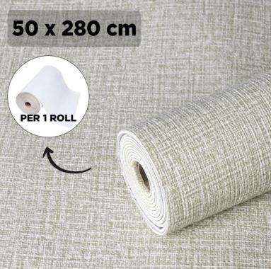Wallpaper foam Linen Roll Wallpaper Dinding form Dekorasi Terbaru Abu-abu