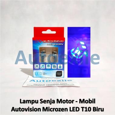Autovision LED T10 W5W 2.5W Blue Biru Lampu Senja Kota Motor Mobil