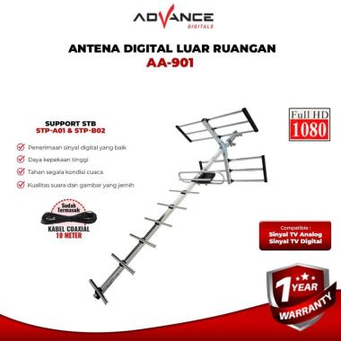 ANTENA OUTDOOR ADVANCE AA-901 ANTENA DIGITAL SUPPORT STB TV DIGITAL
