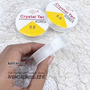 1 GULUNG TALI BENANG KENUR NILON / SENAR TALI GELANG (KARET GELANG) 0.6MM