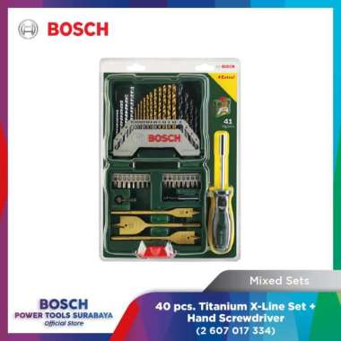 Mata Obeng & Mata Bor Set Bosch 40 pcs Titanium X-Line Set