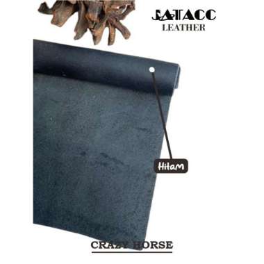 JATACC Kulit Sapi Lembaran CH Premium / Kulit Sapi Crazy Horse Leather Sheet A5 ( 21x14,5 ) cm hitam