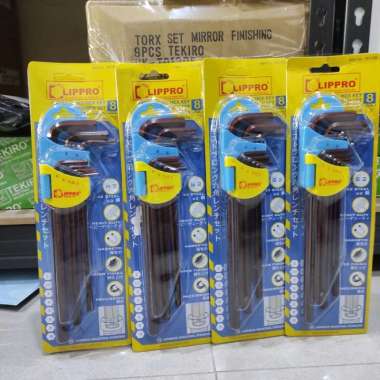 KUNCI L LIPPRO - LIPPRO 8 PCS EXTRA LONG HEX KEY SET