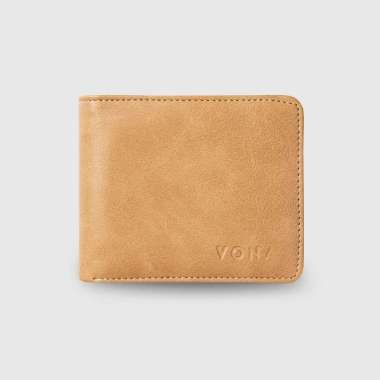 Penn Wallet - Dompet Pria Lipat Pendek 3 Ruang Extra Slot Kartu Penn Almond