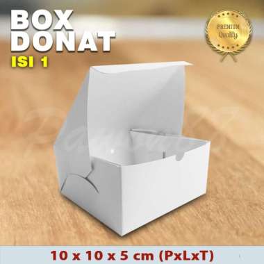 Kotak Box Dus Donat - PUTIH POLOS - Isi 1 - ( 100 Pcs )