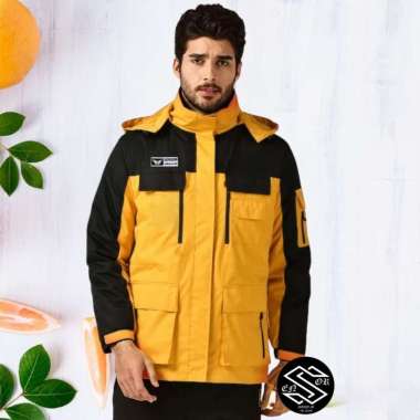 Jaket Pria Parka Combi Outdoor Waterproof Sensor original Kuning XL