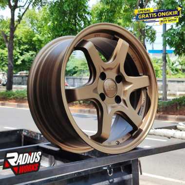 Velg HSR Boroko TJH R16 untuk mobil Brio Yaris JDM Bronze